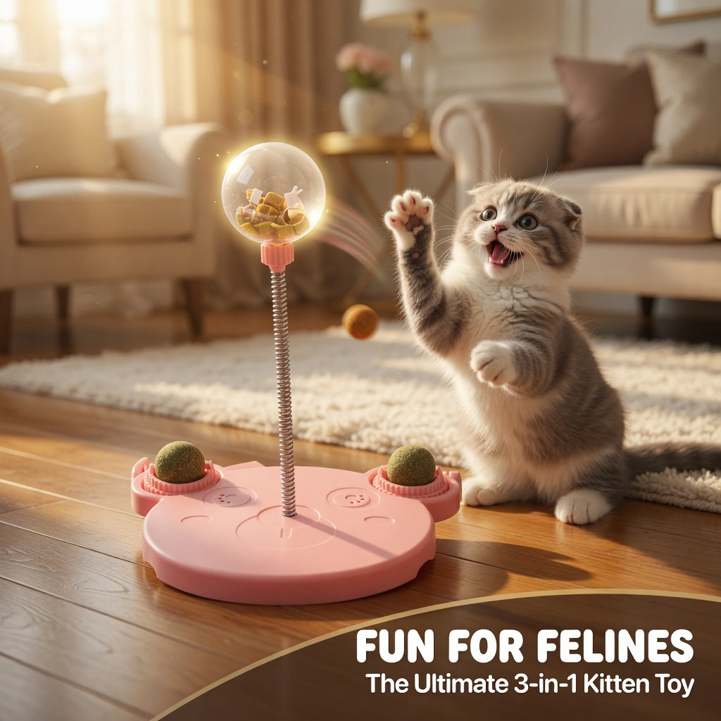 Cat Feeder Toy Ball – Interactive Treat Dispensing Puzzle Toy for Cats