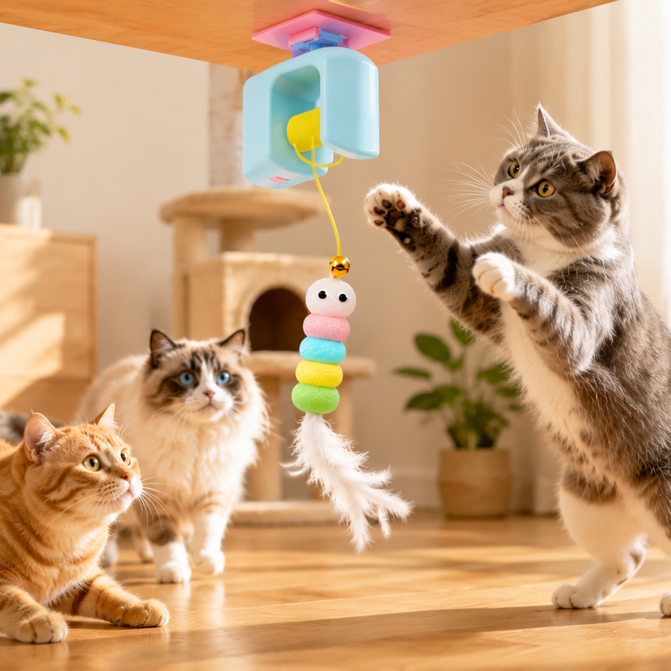 Hanging Cat Toy – Electric Interactive Yo Yo Toy for Indoor Cats